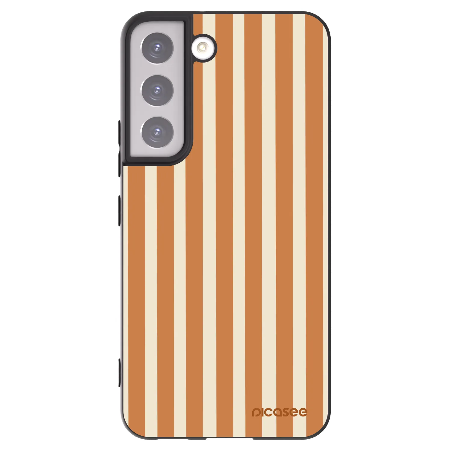 Picasee husă neagră din silicon pentru Samsung Galaxy S22 5G - Orange lines