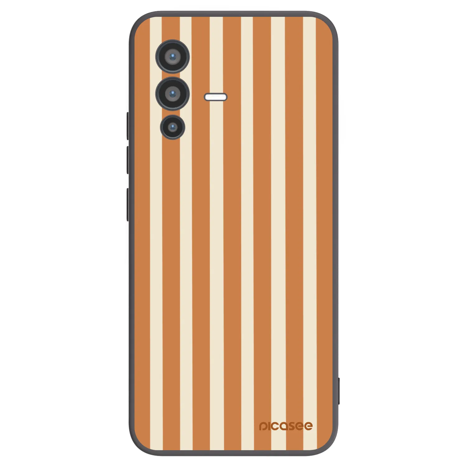 Picasee husă neagră din silicon pentru Vivo V23 5G - Orange lines