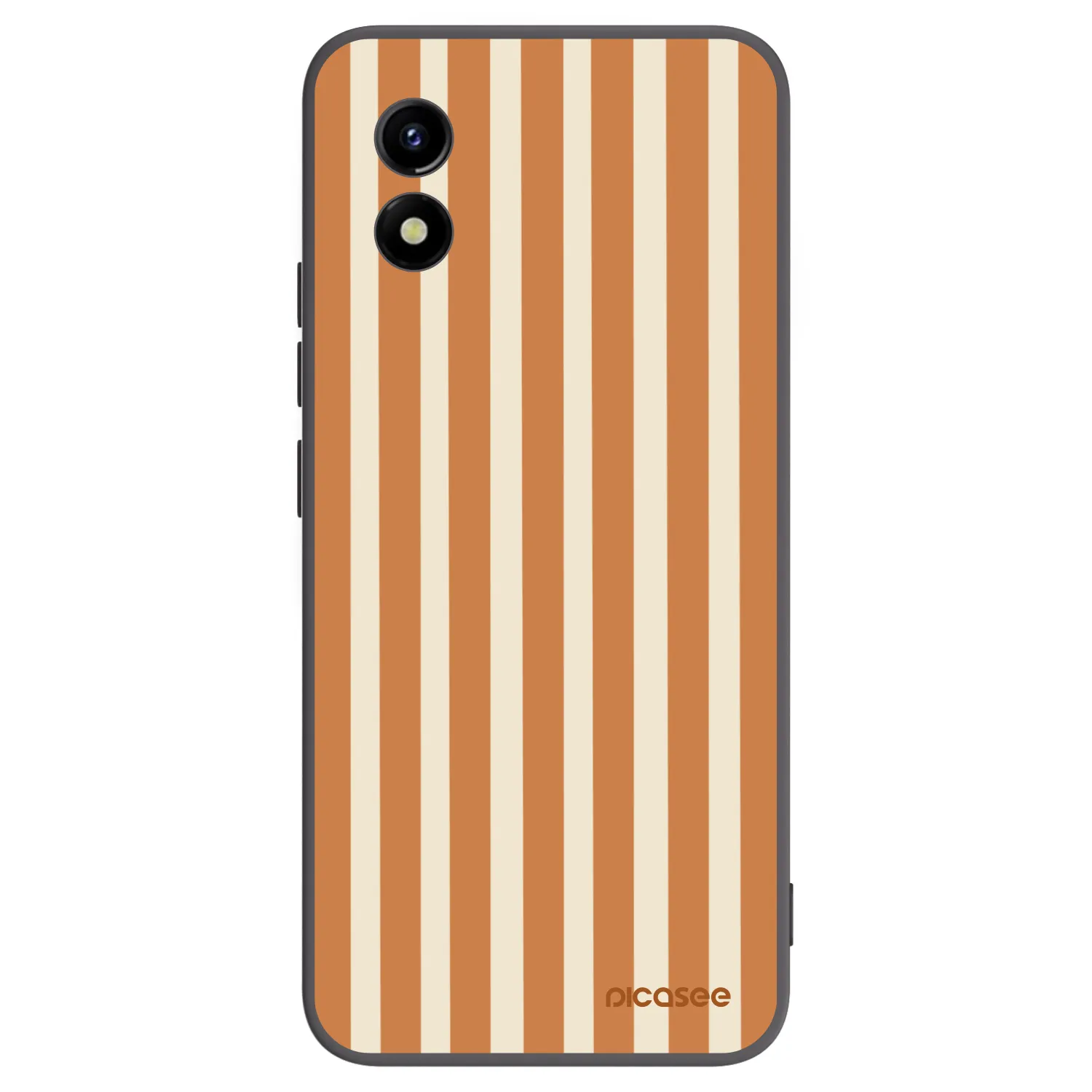 Picasee husă neagră din silicon pentru Vivo Y01 - Orange lines