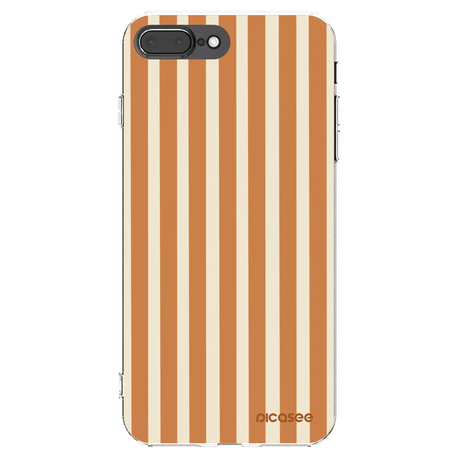 Picasee husă transparentă din silicon pentru Apple iPhone 8 Plus - Orange lines