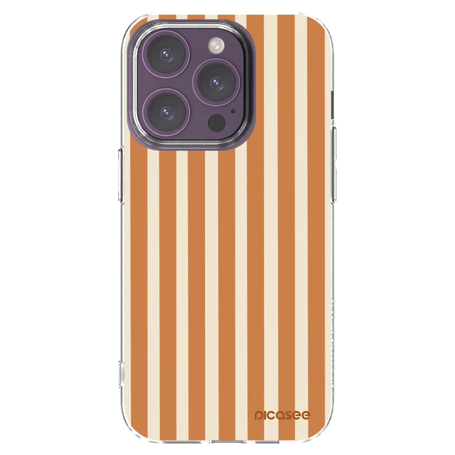 Picasee husă transparentă din silicon pentru Apple iPhone 14 Pro - Orange lines
