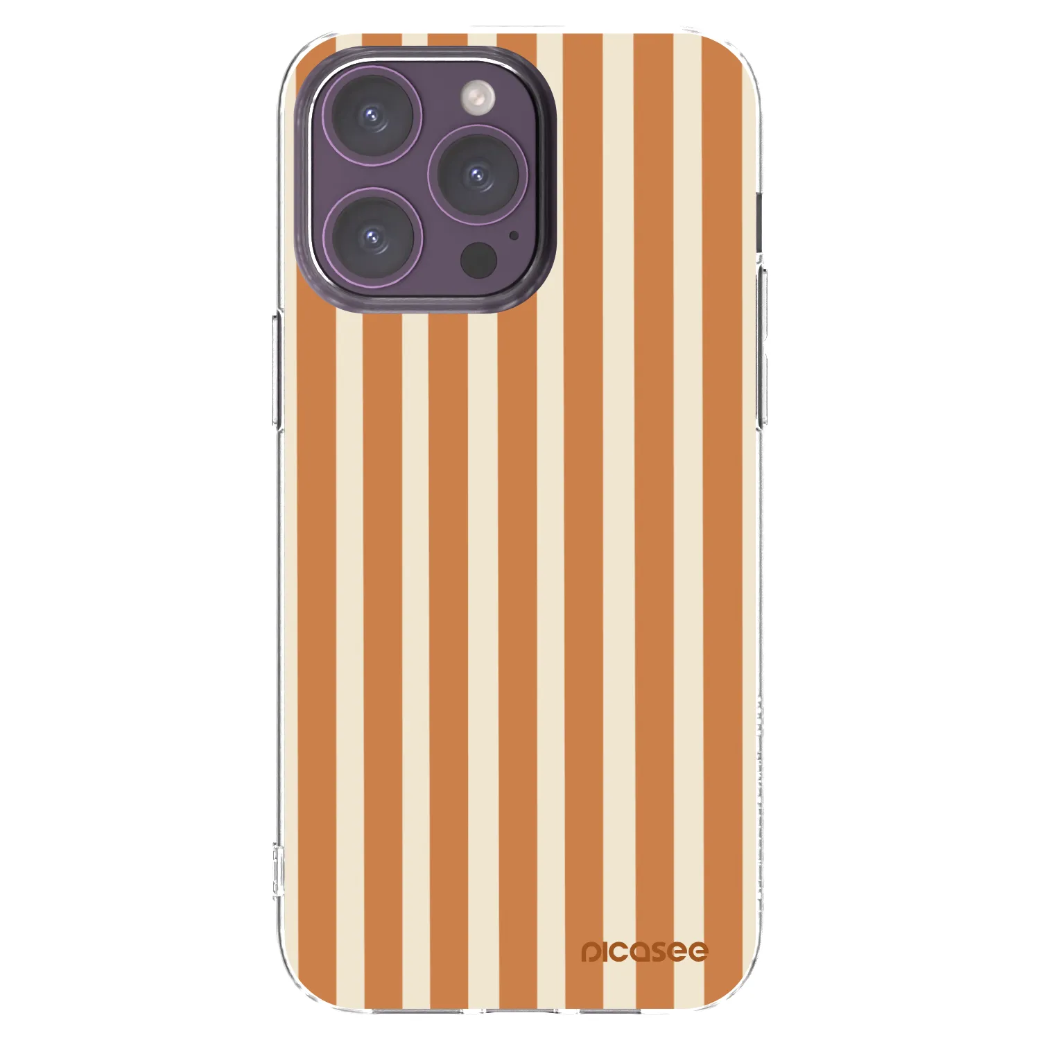 Picasee husă transparentă din silicon pentru Apple iPhone 14 Pro Max - Orange lines