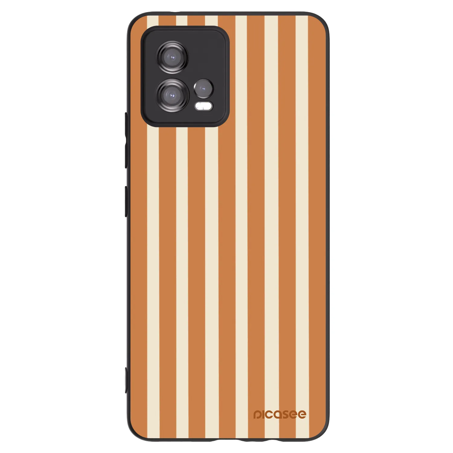 Picasee husă neagră din silicon pentru Motorola Moto G72 - Orange lines