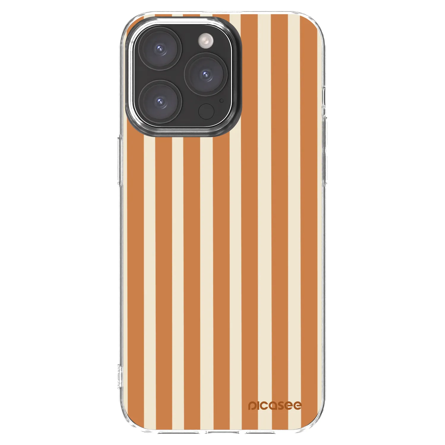 Picasee husă transparentă din silicon pentru Apple iPhone 15 Pro Max - Orange lines