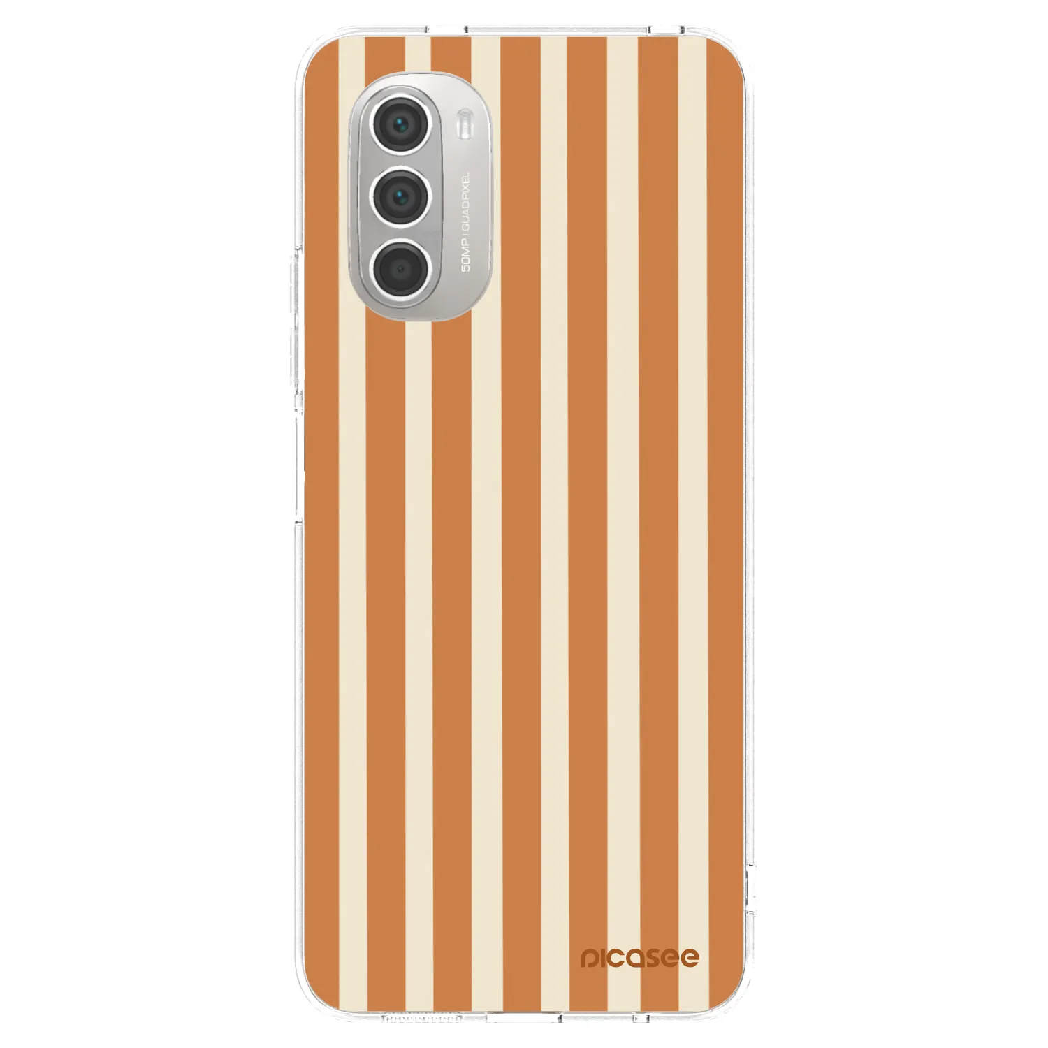 Picasee husă transparentă din silicon pentru Motorola Moto G51 - Orange lines
