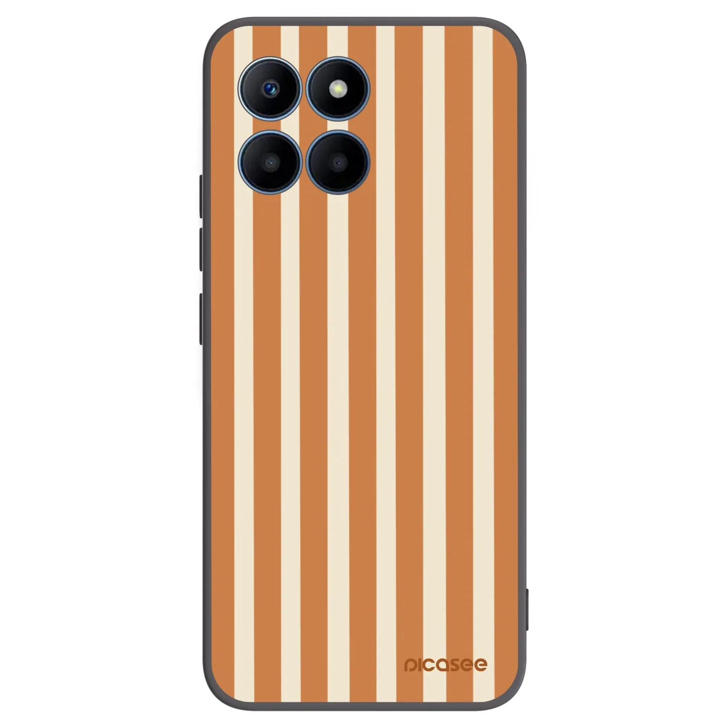 Picasee husă neagră din silicon pentru Honor 70 Lite - Orange lines