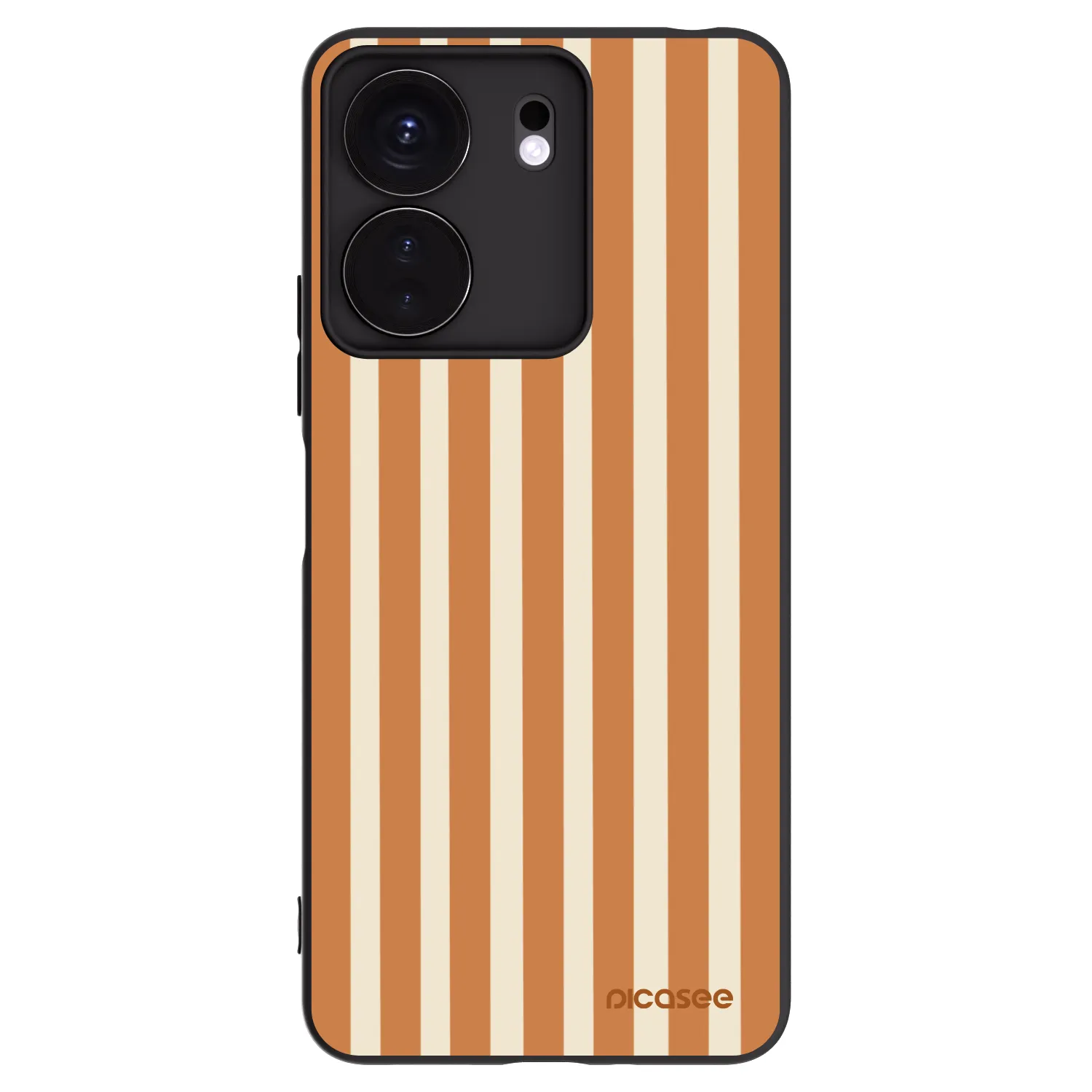 Picasee husă neagră din silicon pentru Xiaomi Redmi 13C 4G - Orange lines