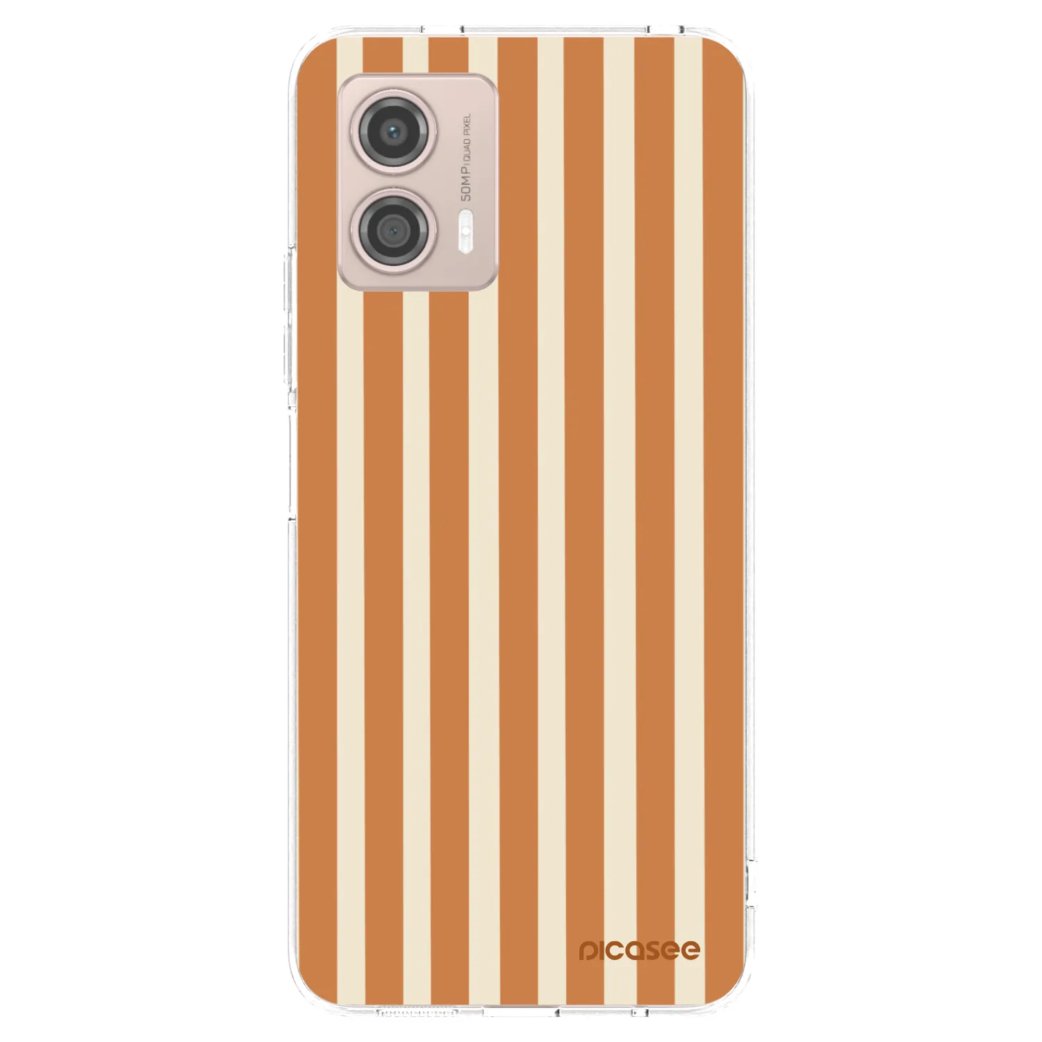 Picasee husă transparentă din silicon pentru Motorola Moto G53 5G - Orange lines