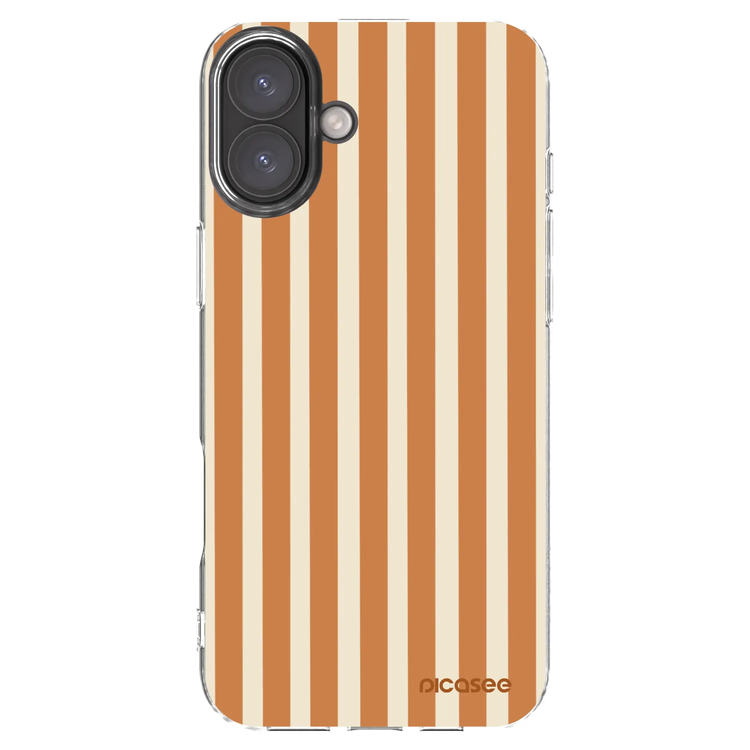 Picasee husă transparentă din silicon pentru Apple iPhone 16 Plus - Orange lines