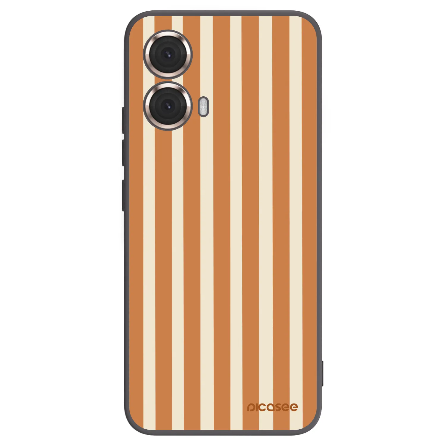 Picasee husă neagră din silicon pentru Motorola Moto G85 - Orange lines