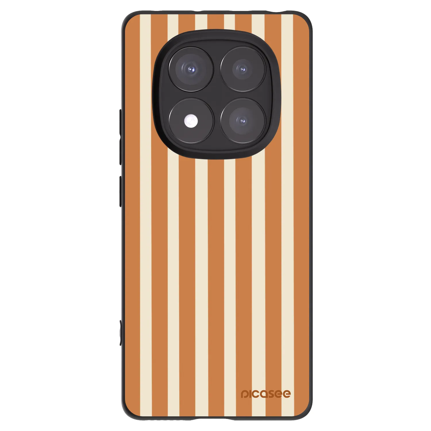 Picasee husă neagră din silicon pentru Xiaomi Redmi Note 14 Pro+ 5G - Orange lines