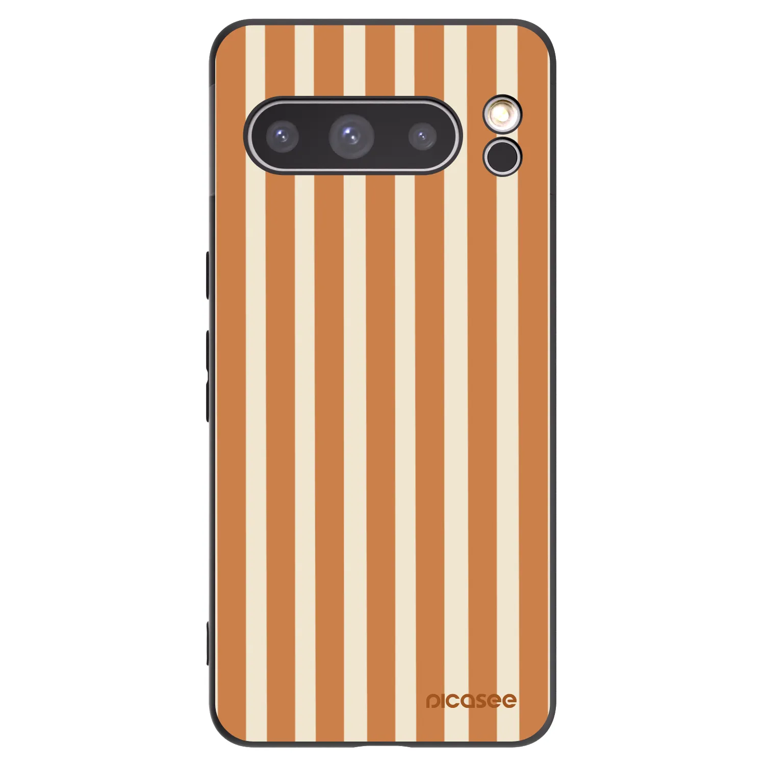 Picasee husă neagră din silicon pentru Google Pixel 8 Pro - Orange lines