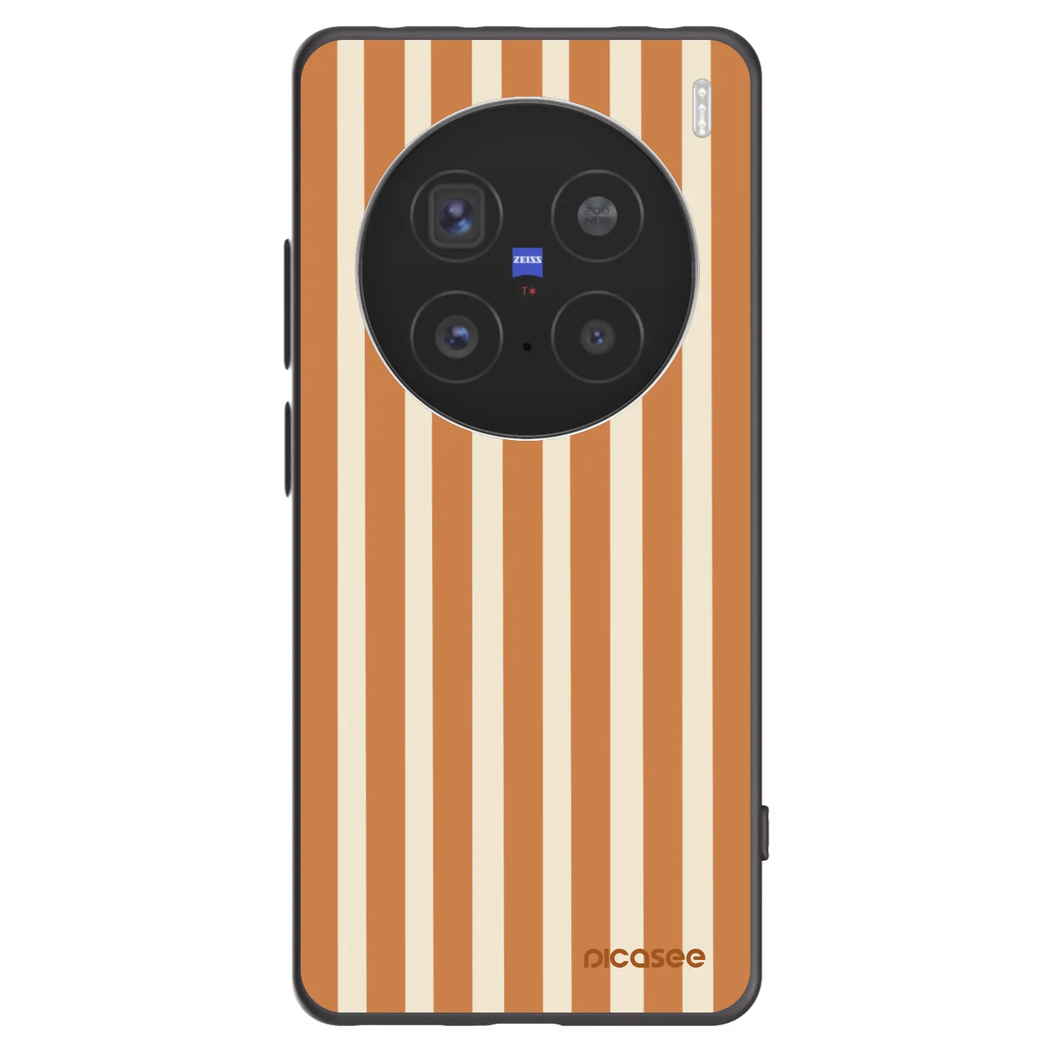 Picasee husă neagră din silicon pentru Vivo X200 Pro - Orange lines