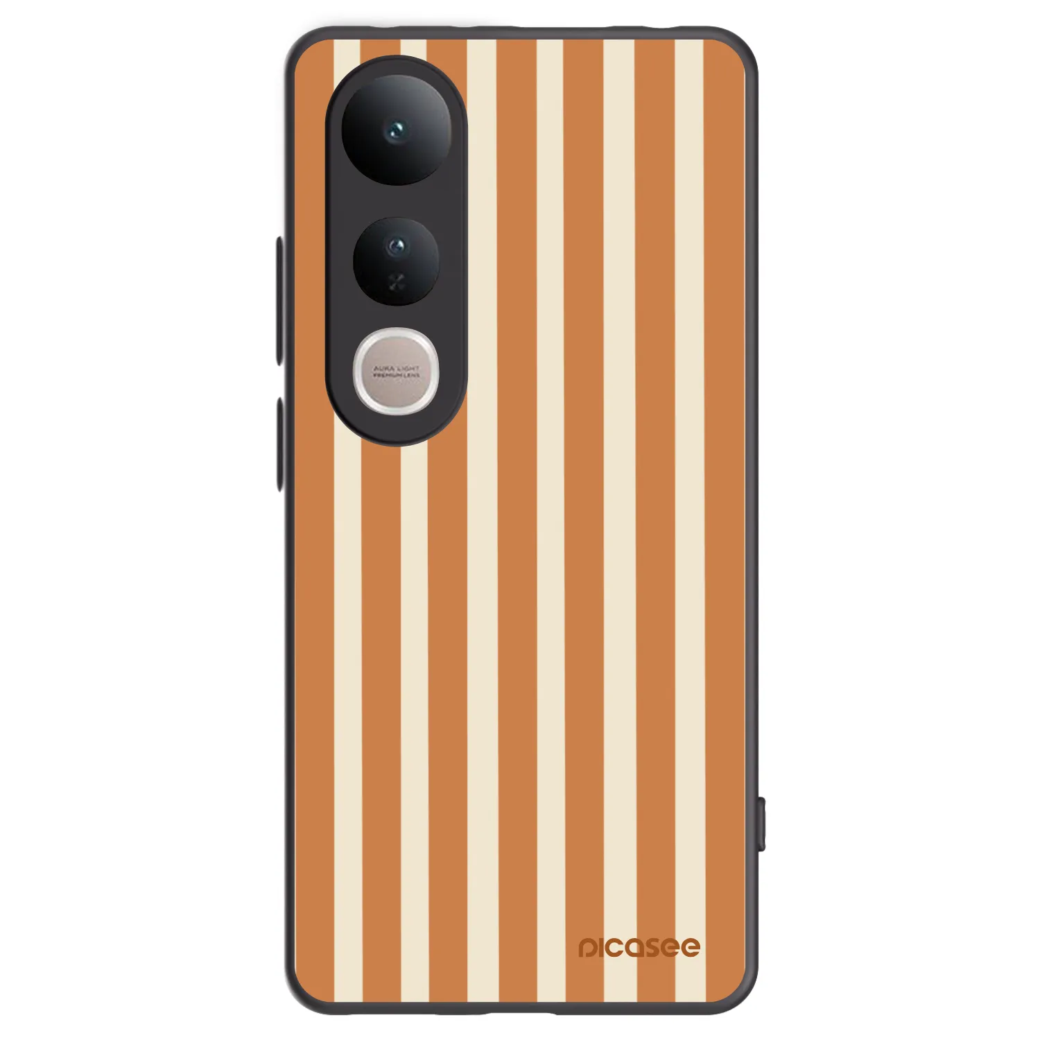 Picasee husă neagră din silicon pentru Vivo V50 Lite 5G - Orange lines