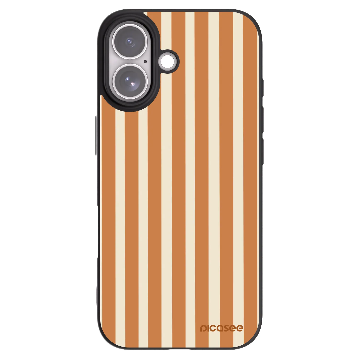 Picasee husă neagră din silicon pentru Apple iPhone 17 - Orange lines