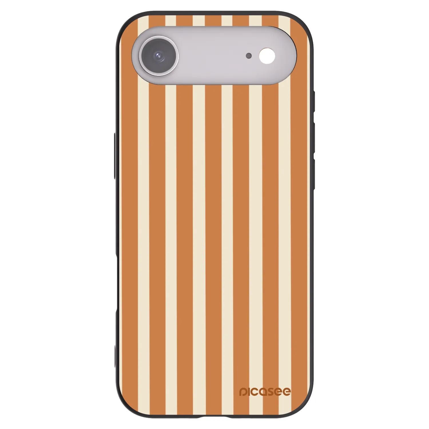 Picasee husă neagră din silicon pentru Apple iPhone Air - Orange lines