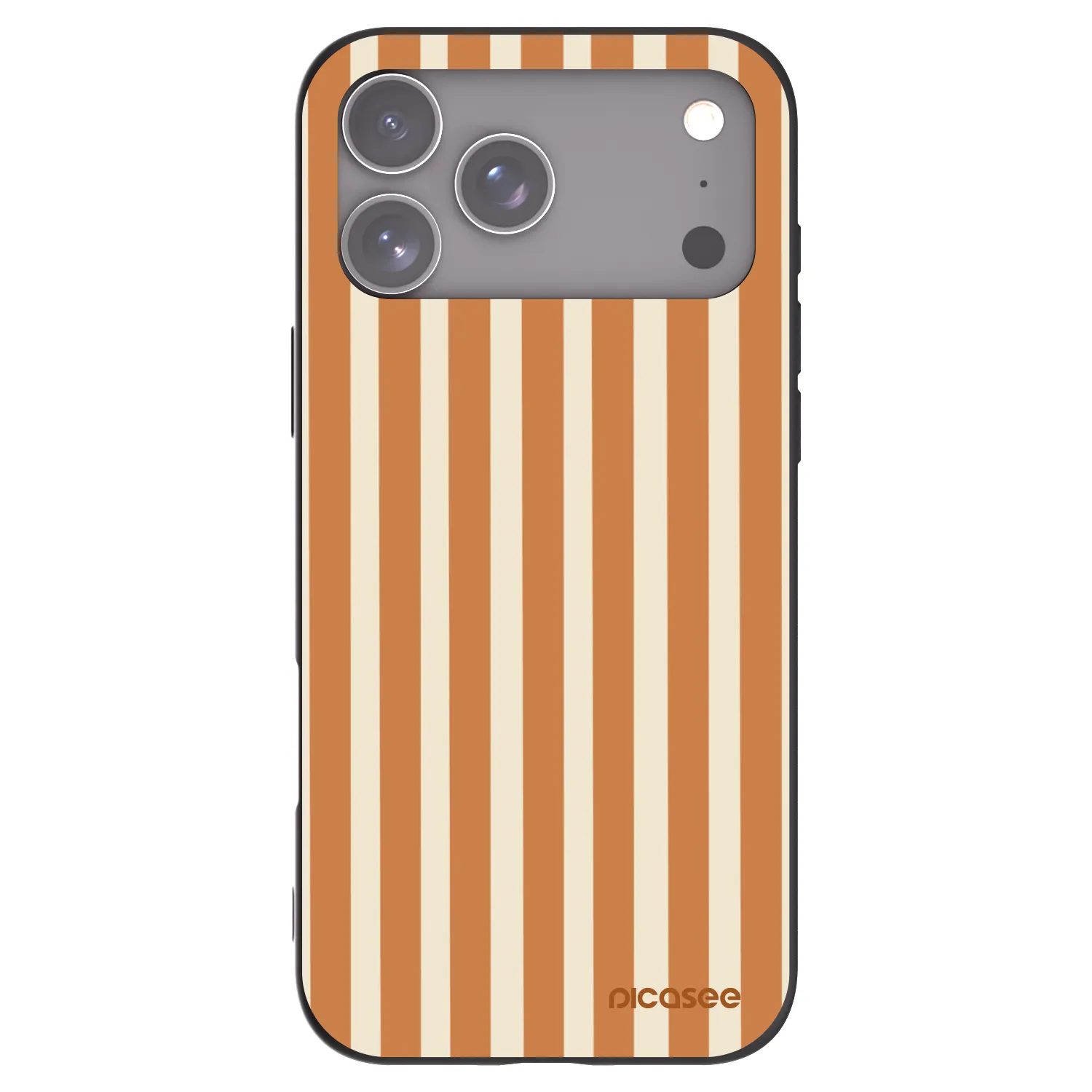 Picasee husă neagră din silicon pentru Apple iPhone 17 Pro Max - Orange lines