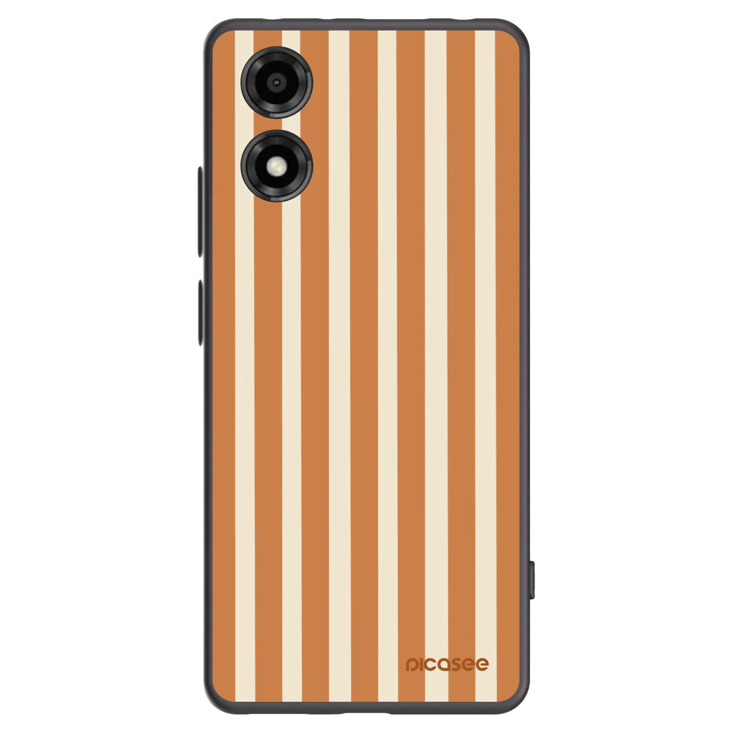 Picasee husă neagră din silicon pentru Motorola Moto E14 - Orange lines