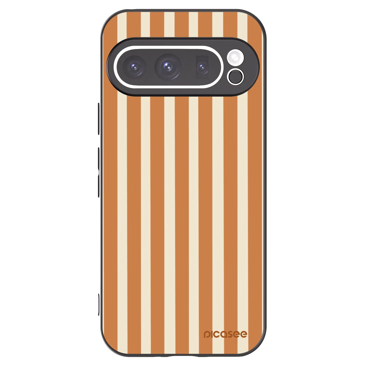 Picasee husă neagră din silicon pentru Google Pixel 9 Pro XL - Orange lines