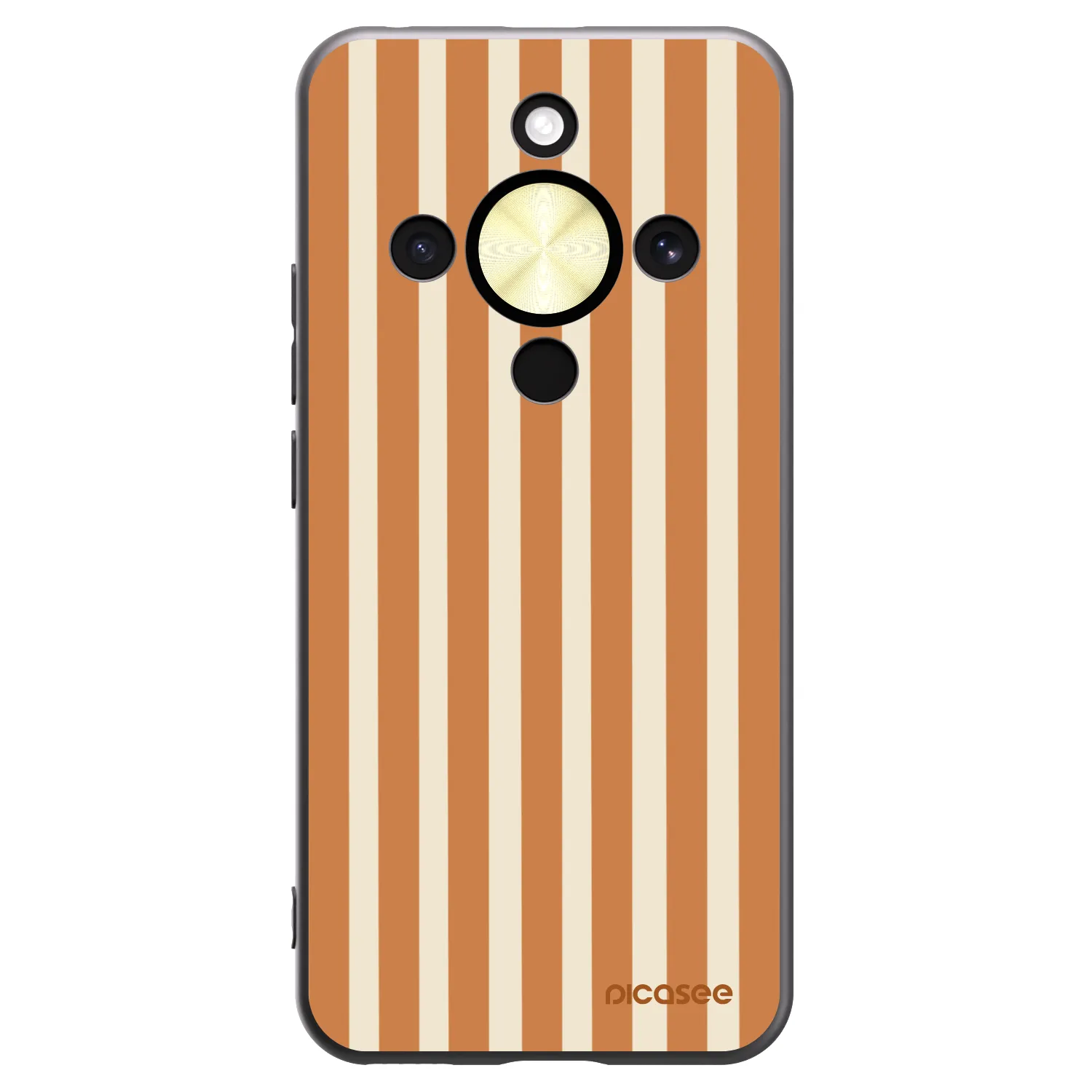 Picasee husă neagră din silicon pentru Honor Magic8 Lite 5G - Orange lines