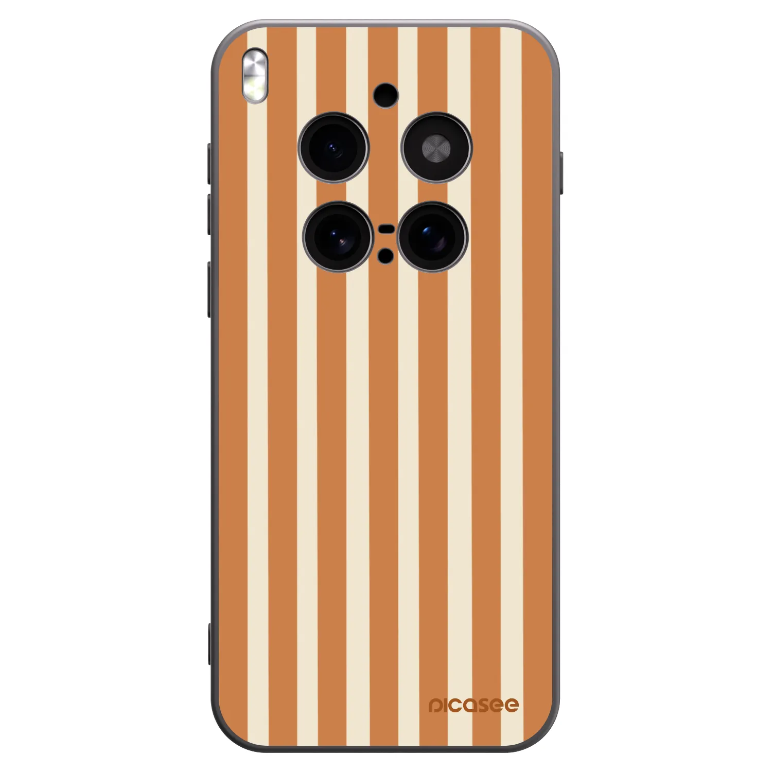 Picasee husă neagră din silicon pentru Vivo X300 Pro - Orange lines