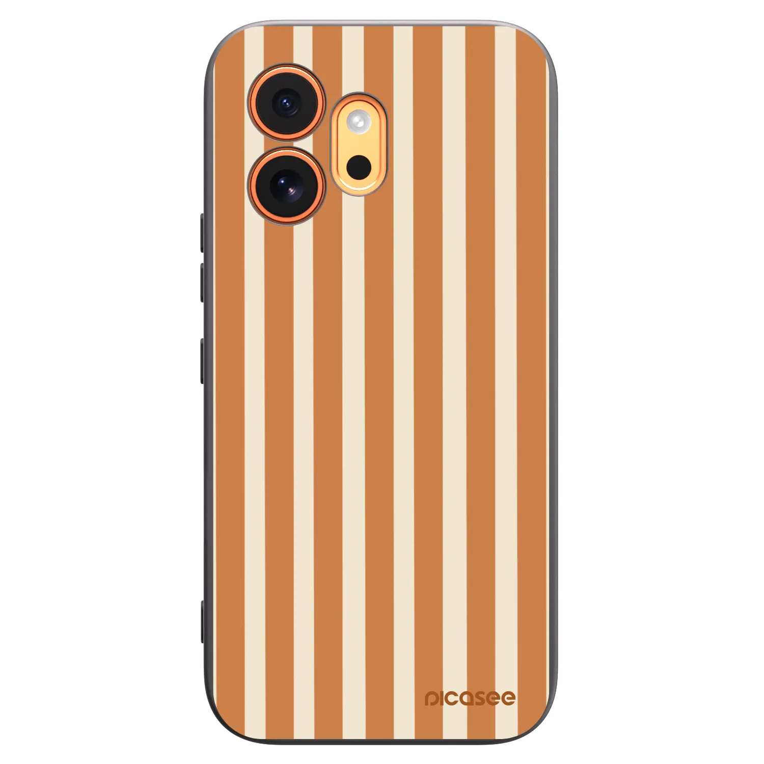 Picasee husă neagră din silicon pentru Honor 600 - Orange lines