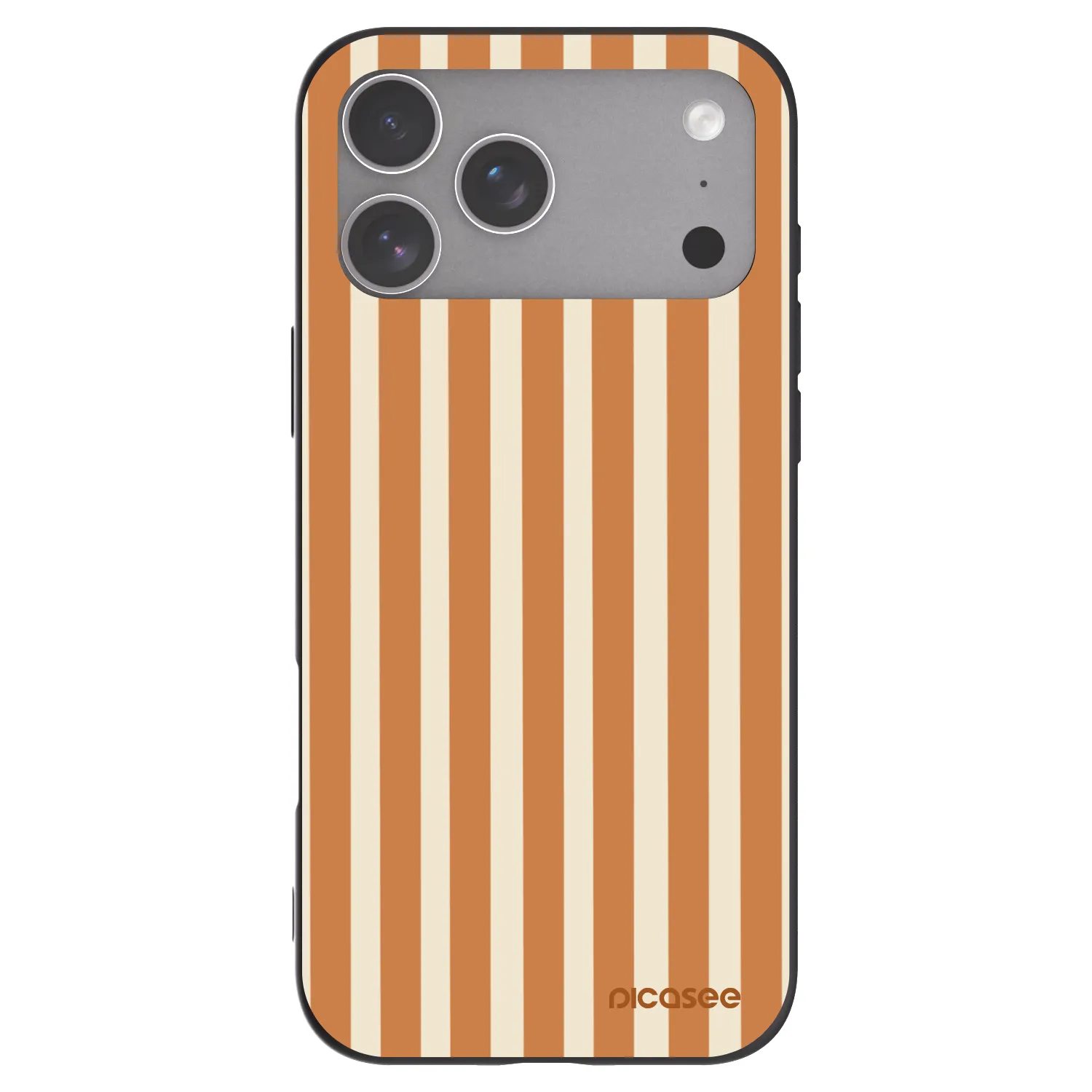Picasee husă neagră din silicon pentru Apple iPhone 18 Pro Max - Orange lines