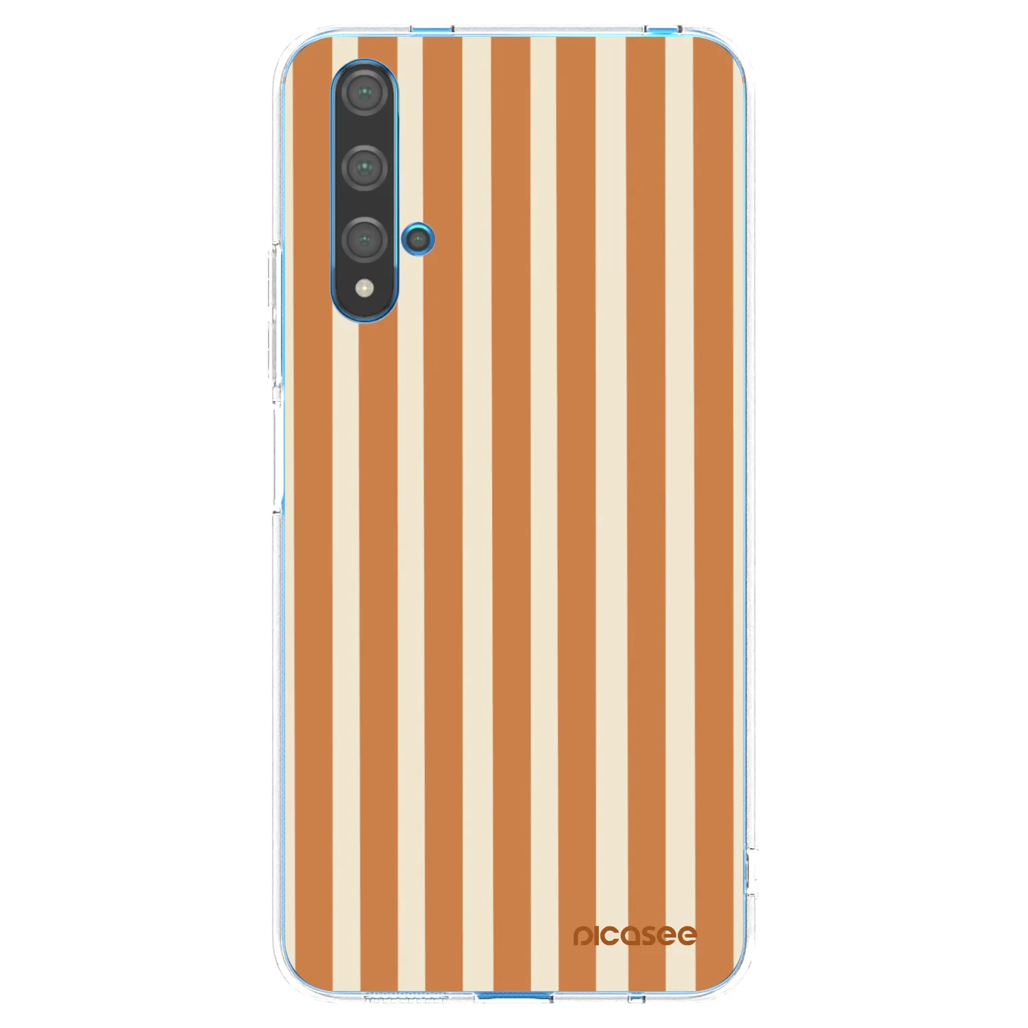 Picasee husă transparentă din silicon pentru Huawei Nova 5T - Orange lines