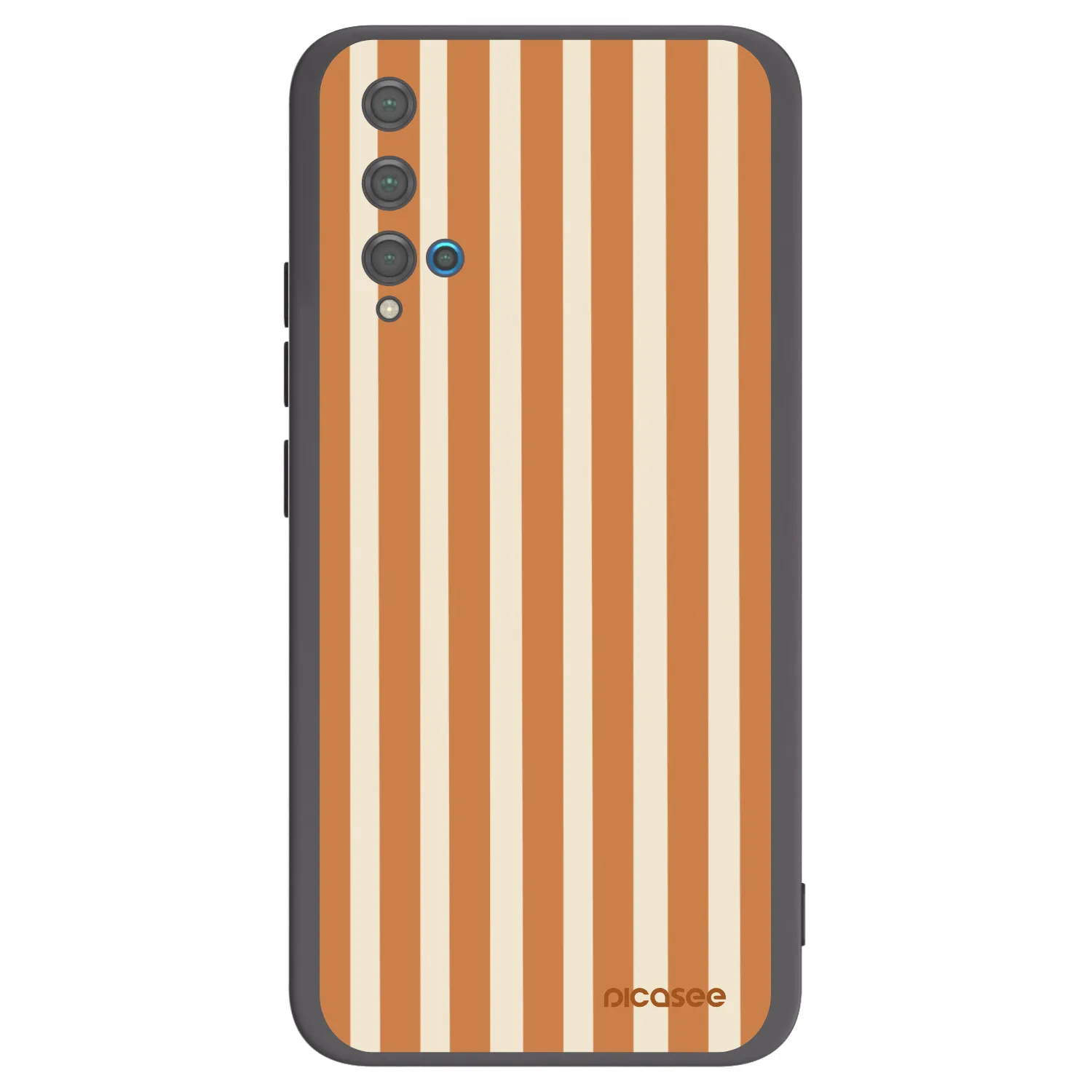 Picasee husă neagră din silicon pentru Huawei Nova 5T - Orange lines