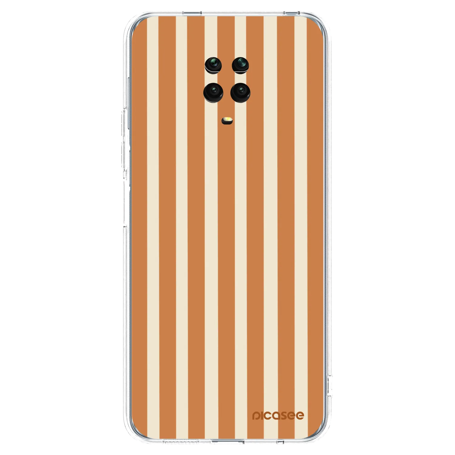 Picasee husă transparentă din silicon pentru Xiaomi Redmi Note 9S - Orange lines