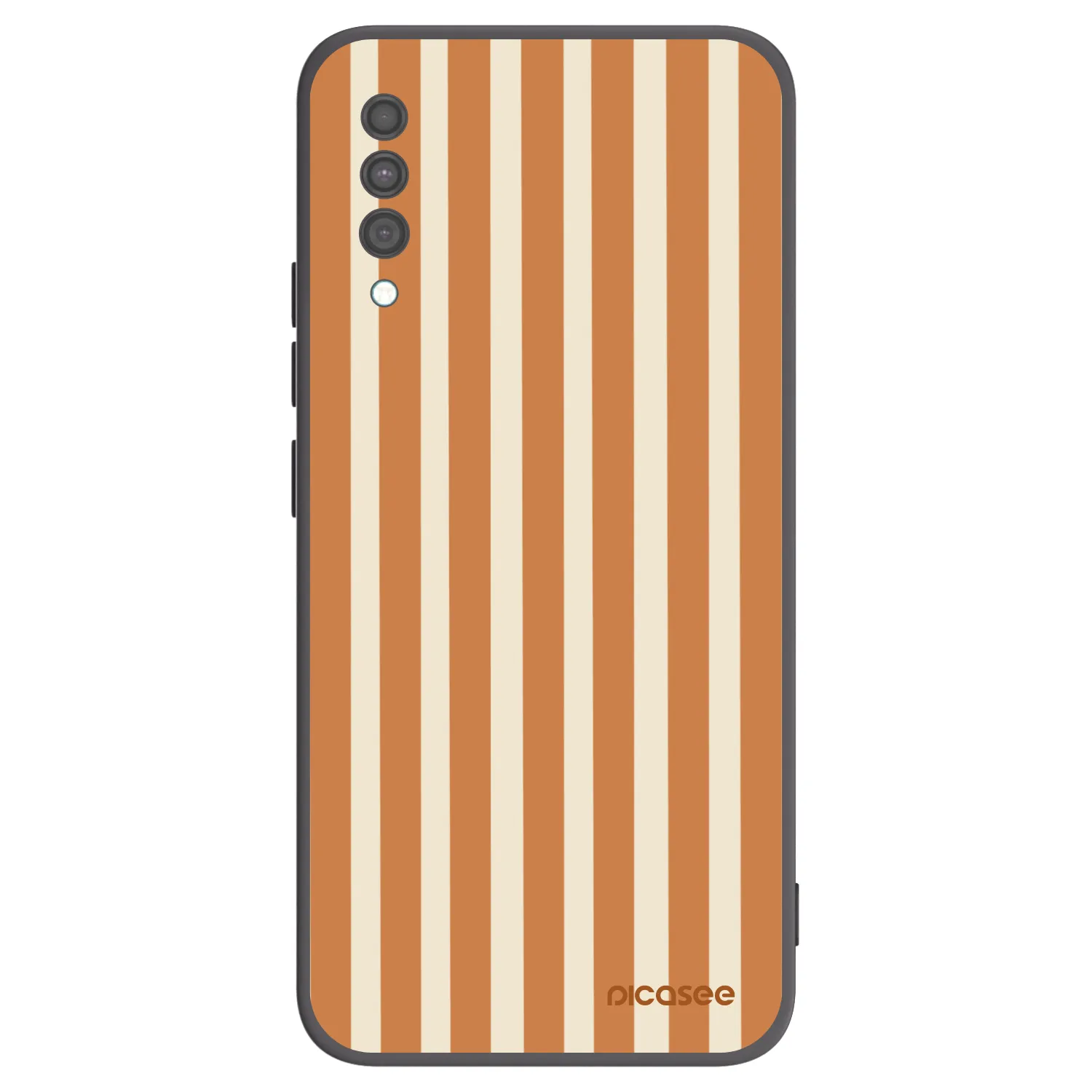 Picasee husă neagră din silicon pentru Samsung Galaxy A30s A307F - Orange lines