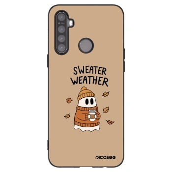 Picasee husă neagră din silicon pentru Realme 6i - Sweater ghost