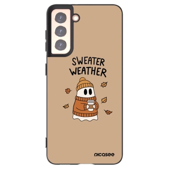 Picasee husă neagră din silicon pentru Samsung Galaxy S21 5G G991B - Sweater ghost