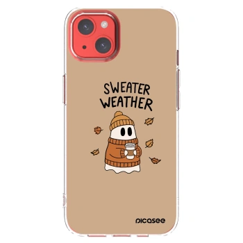 Picasee husă transparentă din silicon pentru Apple iPhone 13 - Sweater ghost