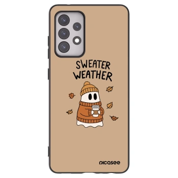 Picasee husă neagră din silicon pentru Samsung Galaxy A52s 5G A528B - Sweater ghost