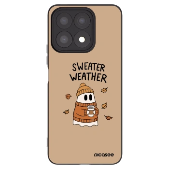 Picasee husă neagră din silicon pentru Honor X8a - Sweater ghost