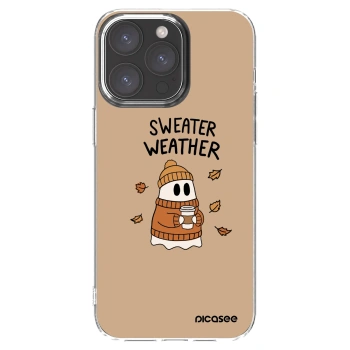 Picasee husă transparentă din silicon pentru Apple iPhone 15 Pro Max - Sweater ghost