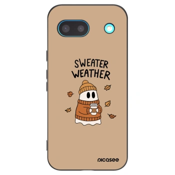 Picasee husă neagră din silicon pentru Google Pixel 8 - Sweater ghost