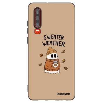 Picasee husă neagră din silicon pentru Huawei P30 - Sweater ghost