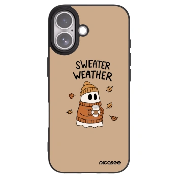 Picasee husă neagră din silicon pentru Apple iPhone 17 - Sweater ghost