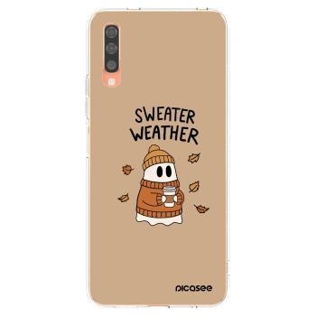 Picasee husă transparentă din silicon pentru Samsung Galaxy A70 A705F - Sweater ghost