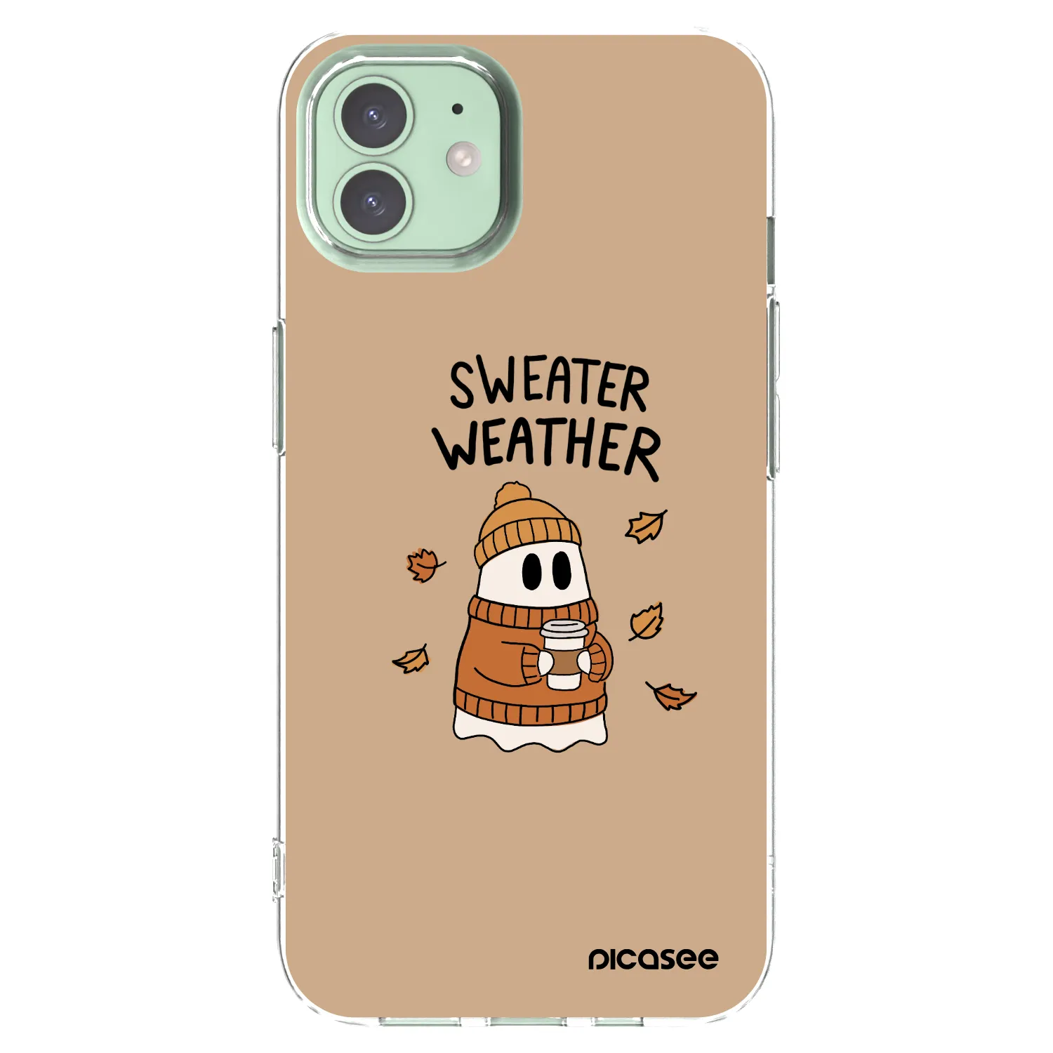 Picasee husă transparentă din silicon pentru Apple iPhone 12 - Sweater ghost