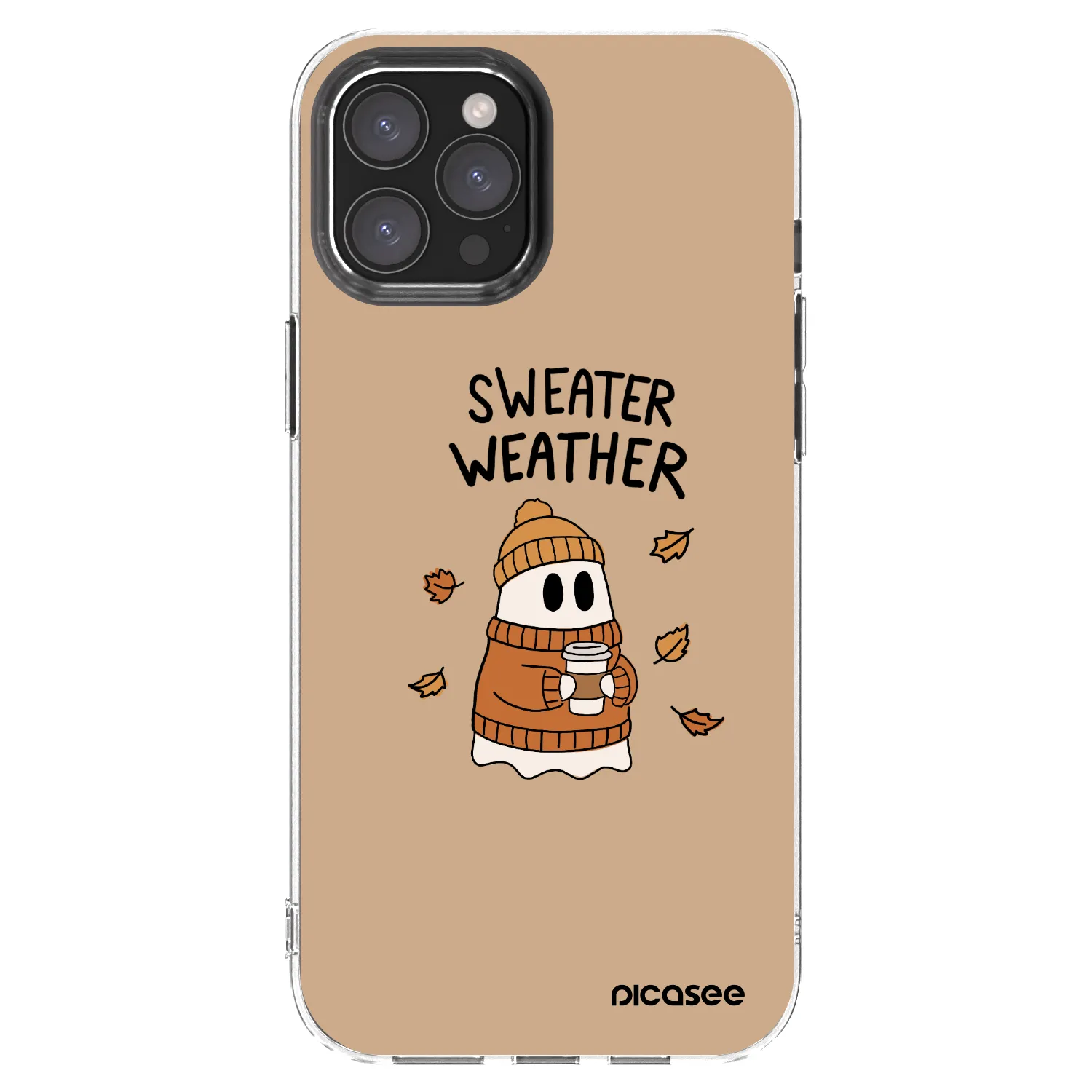 Picasee husă transparentă din silicon pentru Apple iPhone 12 Pro Max - Sweater ghost