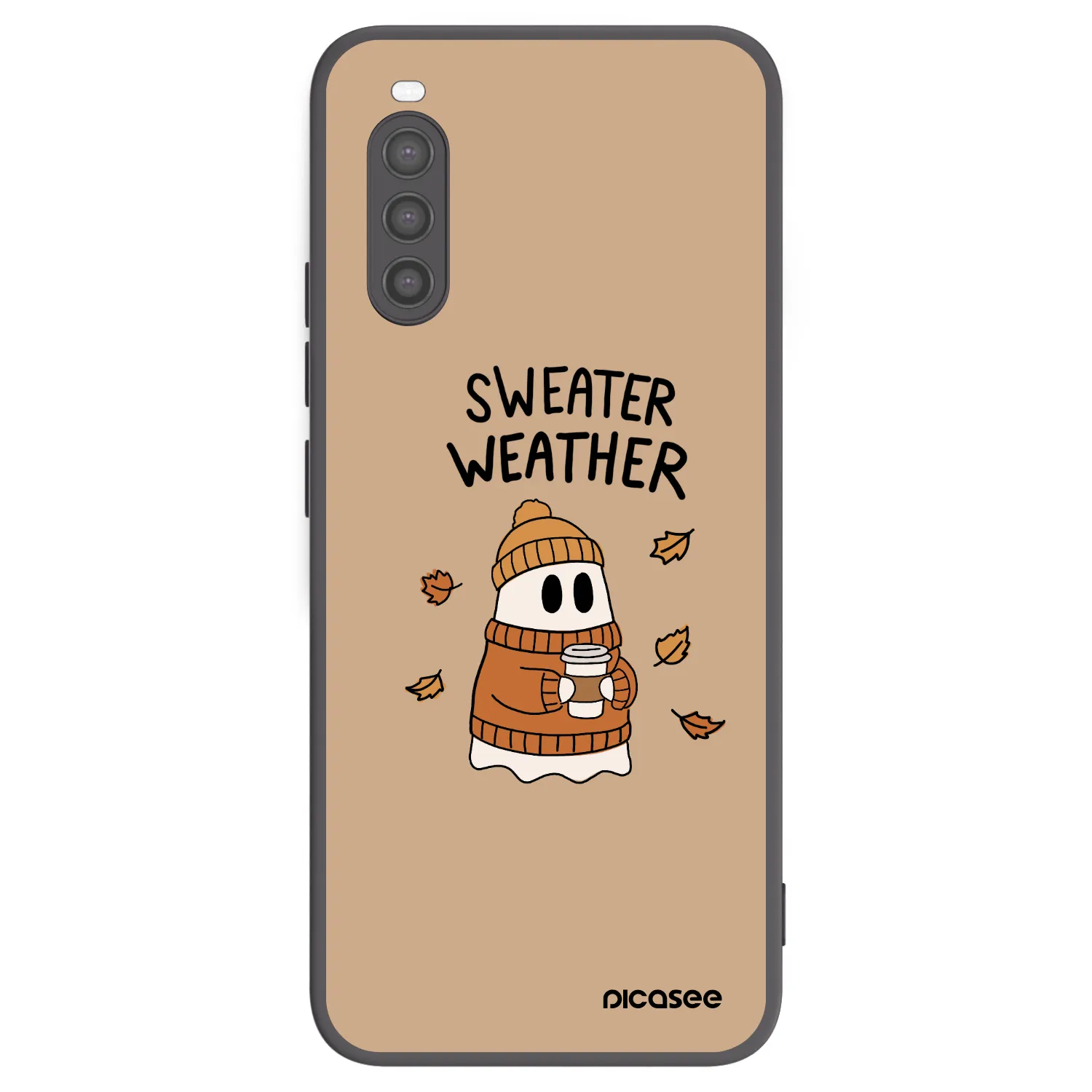Picasee husă neagră din silicon pentru Sony Xperia 10 II - Sweater ghost