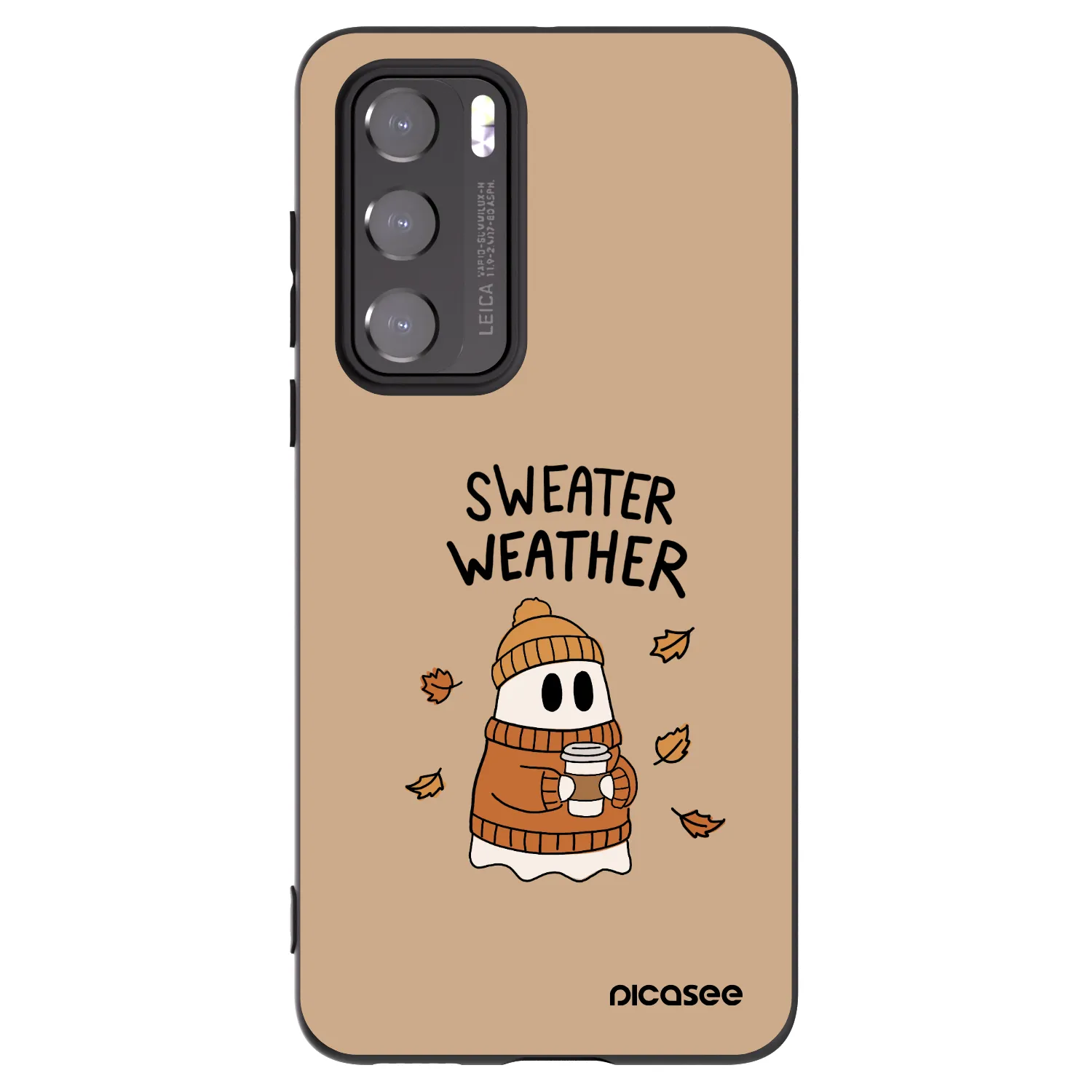 Picasee husă neagră din silicon pentru Huawei P40 - Sweater ghost