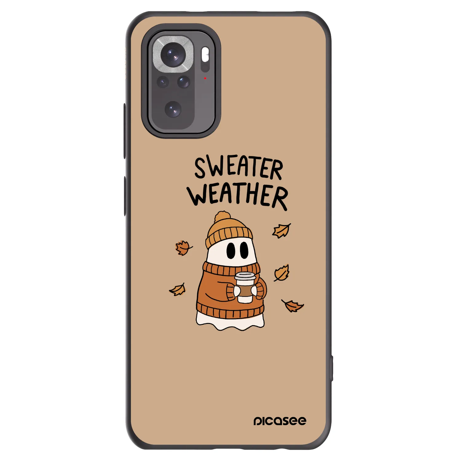 Picasee husă neagră din silicon pentru Xiaomi Redmi Note 10 - Sweater ghost