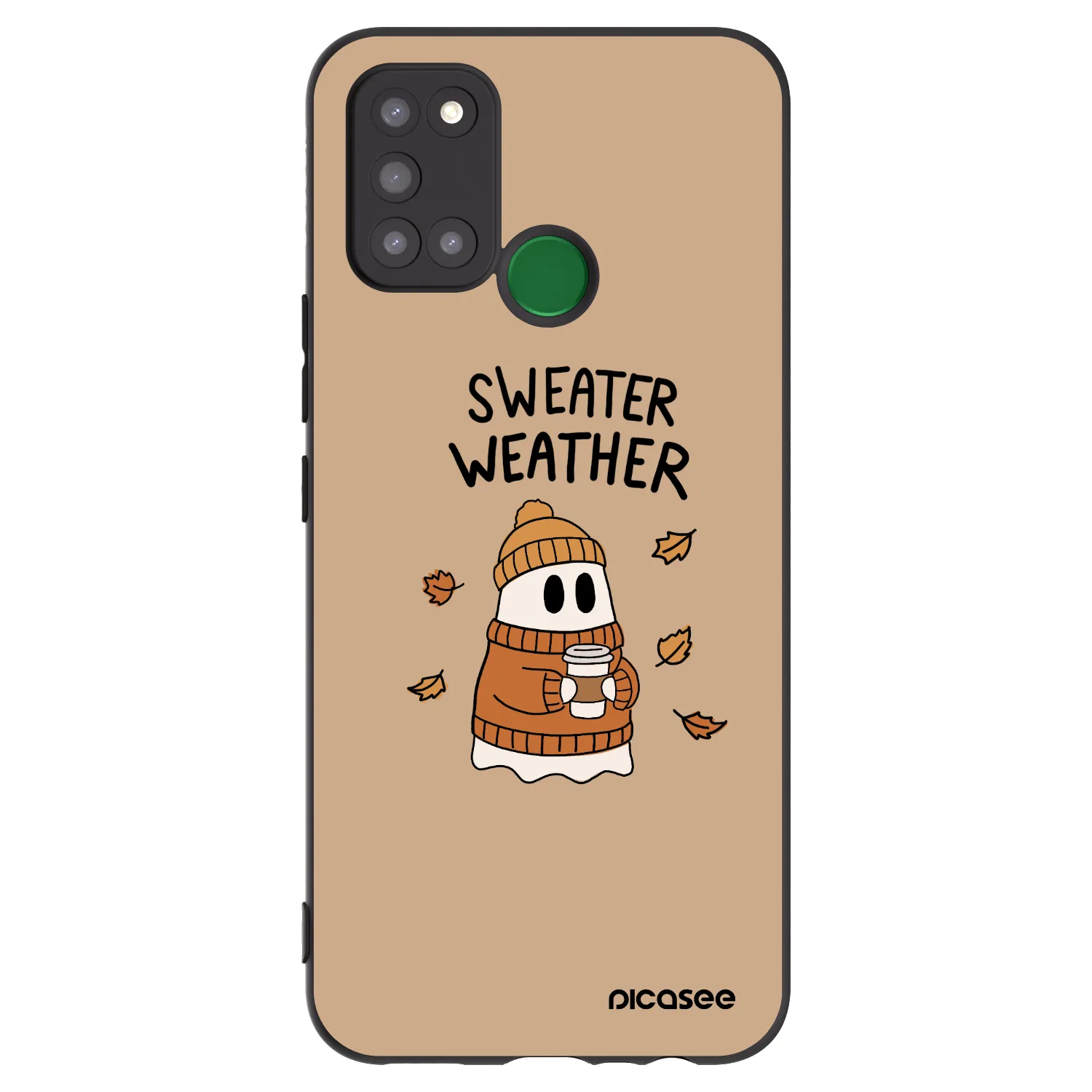 Picasee husă neagră din silicon pentru Realme 7i - Sweater ghost