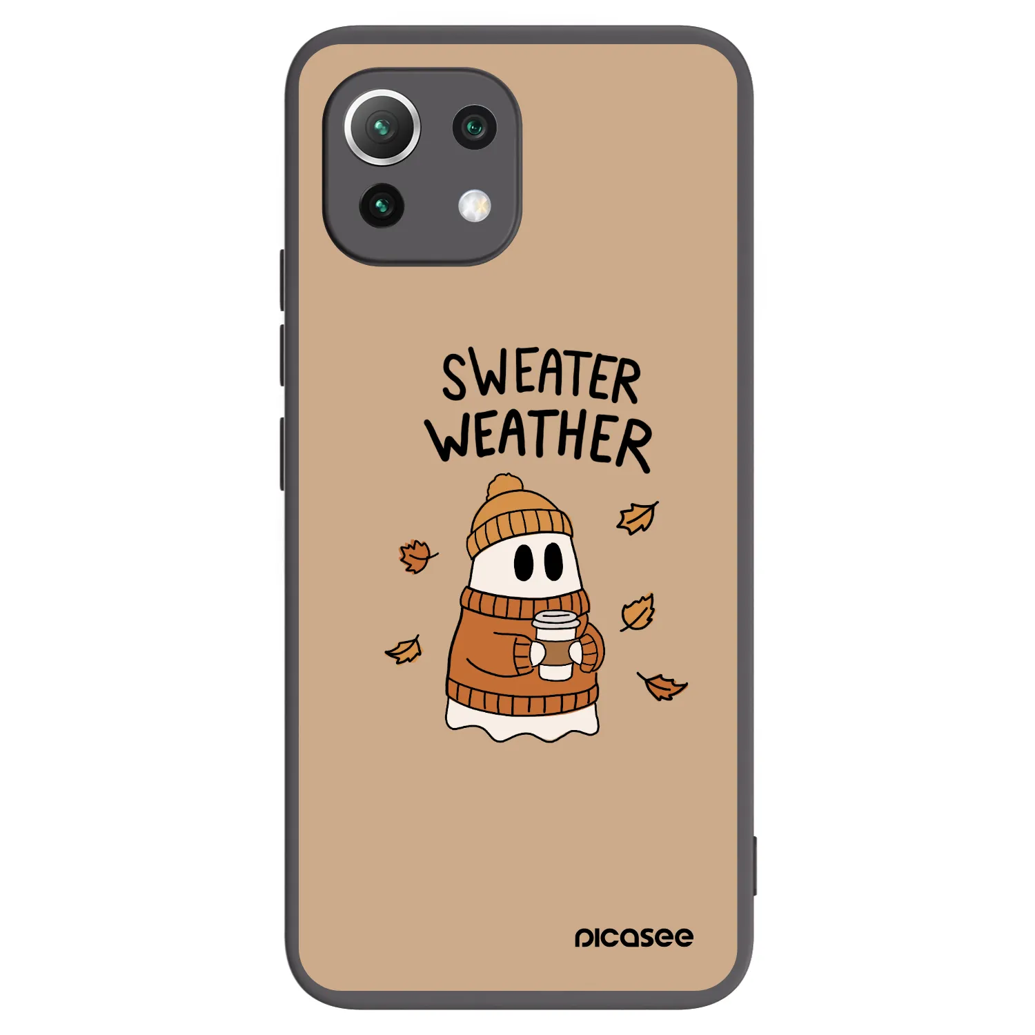 Picasee husă neagră din silicon pentru Xiaomi Mi 11 Lite - Sweater ghost