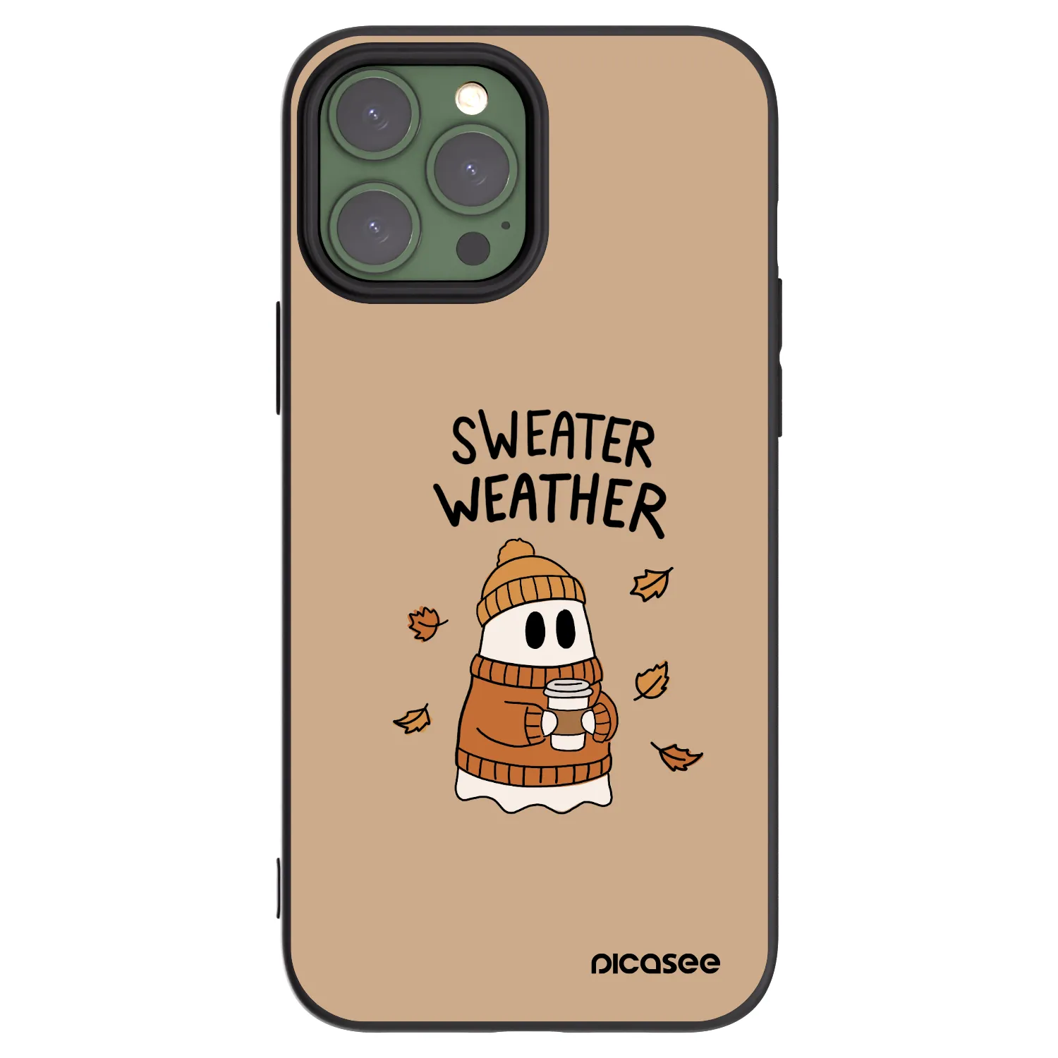 Picasee husă neagră din silicon pentru Apple iPhone 13 Pro Max - Sweater ghost