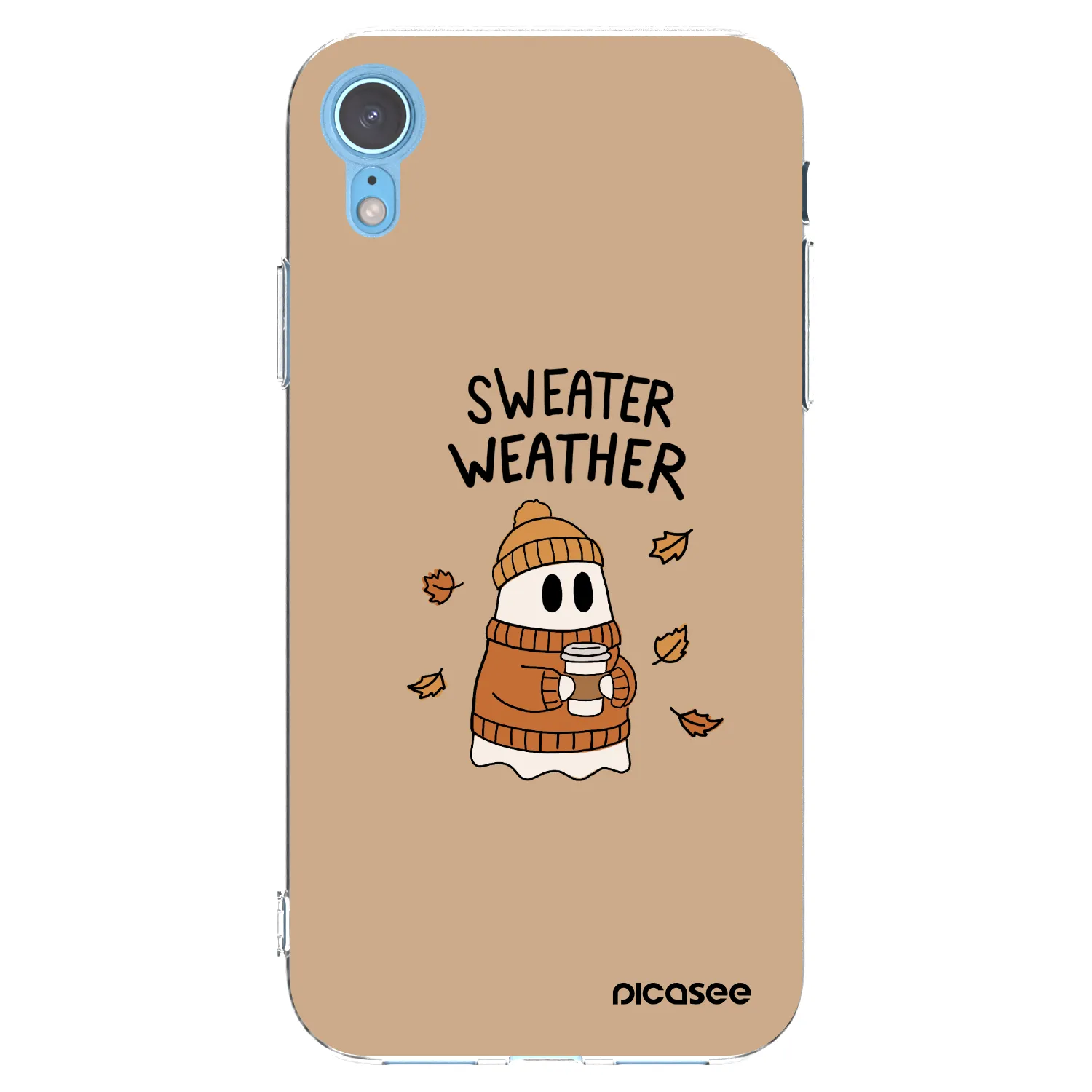 Picasee husă transparentă din silicon pentru Apple iPhone XR - Sweater ghost